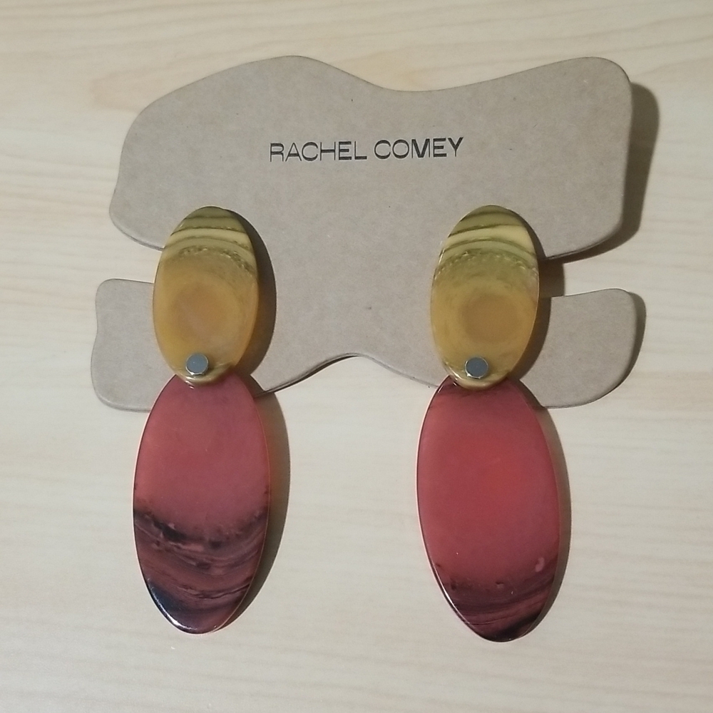 💕RACHEL COMEY💕 Two-Tone Acetate Ombre Drop Earrings NWT